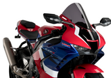 BULLE CBR1000RR-R ET CBR-1000RR-R SP HONDA 2020-2024 DOUBLE COURBURE R-RACER +7CM HOMOLOGUÉ FUMÉ NOIR CLAIR PUIG / RP20314F