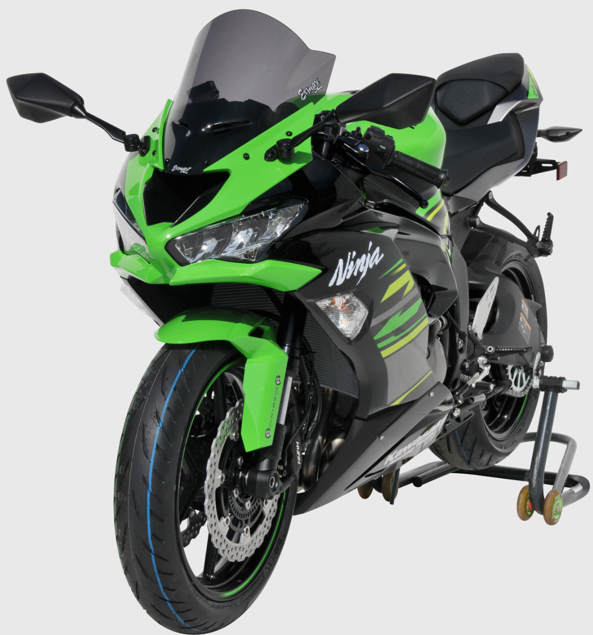 BULLE ERMAX AÉROMAX NOIR CLAIR POUR KAWASAKI ZX6R 2019 À 2021 DOUBLE COURBURE / RE0703S72-03