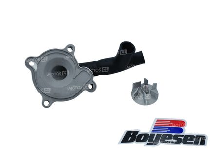 KIT COUVERCLE POMPE À EAU ET HÉLICE SUPERCOOLER EN ALUMINIUM HONDA CRF250R 2018 À 2025-CRF250R WE 2025-CRF250RX ENDURO 2019 À 2025 BOYESEN / RBWPK-07CB
