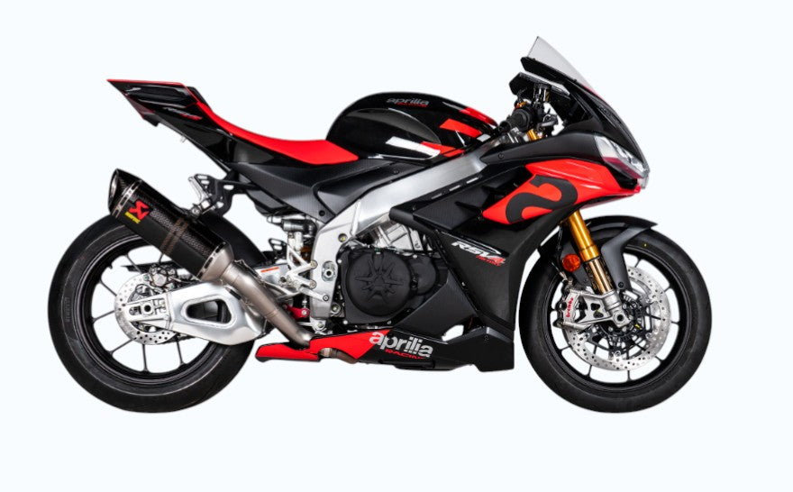 SILENCIEUX RSV4 1100 ET FACTORY-TUONO V4 1100RR ET FACTORY 2021 À 2024 APRILIA SLIP ON LINE CARBONE AKRAPOVIC NON HOMOLOGUÉ / RAS-A10SO13-RC