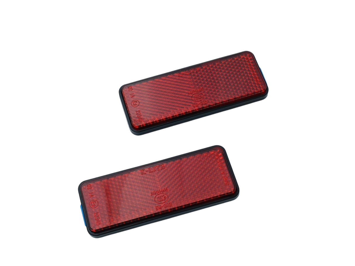 CATADIOPTRES ROUGE UNIVERSELS ADHÉSIFS 89MM X 35MM OXFORD VENDU 2 PIÈCES / ROOX804