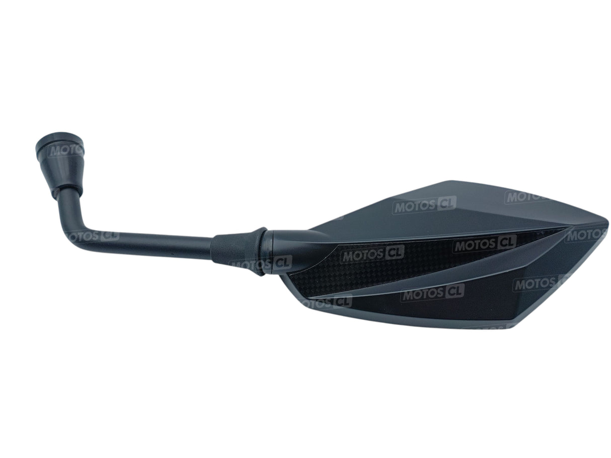 RÉTROVISEUR CHAFT DROIT VENTURA NOIR ET CARBONE HOMOLOGUÉ Ø10MM / RCIN1008