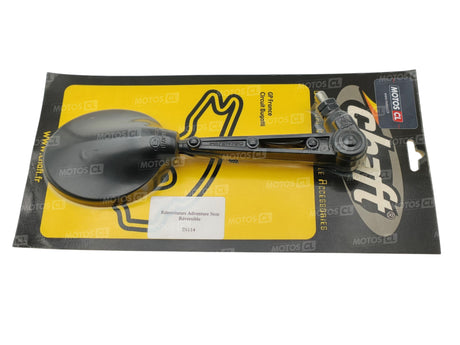 RÉTROVISEUR CHAFT ADVENTURE NOIR HOMOLOGUÉ RÉGLABLE ET RÉVERSIBLE Ø10MM / RCIN114