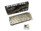 CHAÎNE DE TRANSMISSION AFAM SUPER RENFORCÉE 530XSR2G X-RING OR NOIR AVEC JOINTS TORIQUES 124 MAILLONS / RAA530XSR2-G120L
