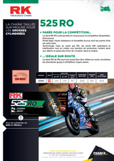 KIT CHAINE 16X41 AVEC CHAINE RK ROUGE ULTRA RENFORCÉE PANIGALE V4 et V4S DUCATI 2018-2021 FRANCE ÉQUIPEMENT / 179750.172