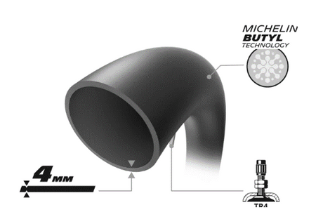 CHAMBRE À AIR MICHELIN OFF-ROAD ARRIÈRE 100/100X18 ET 110/100X18 ET 120/90X18 ET 130/80X18 ULTRA RENFORCÉE 4MM / RM034757