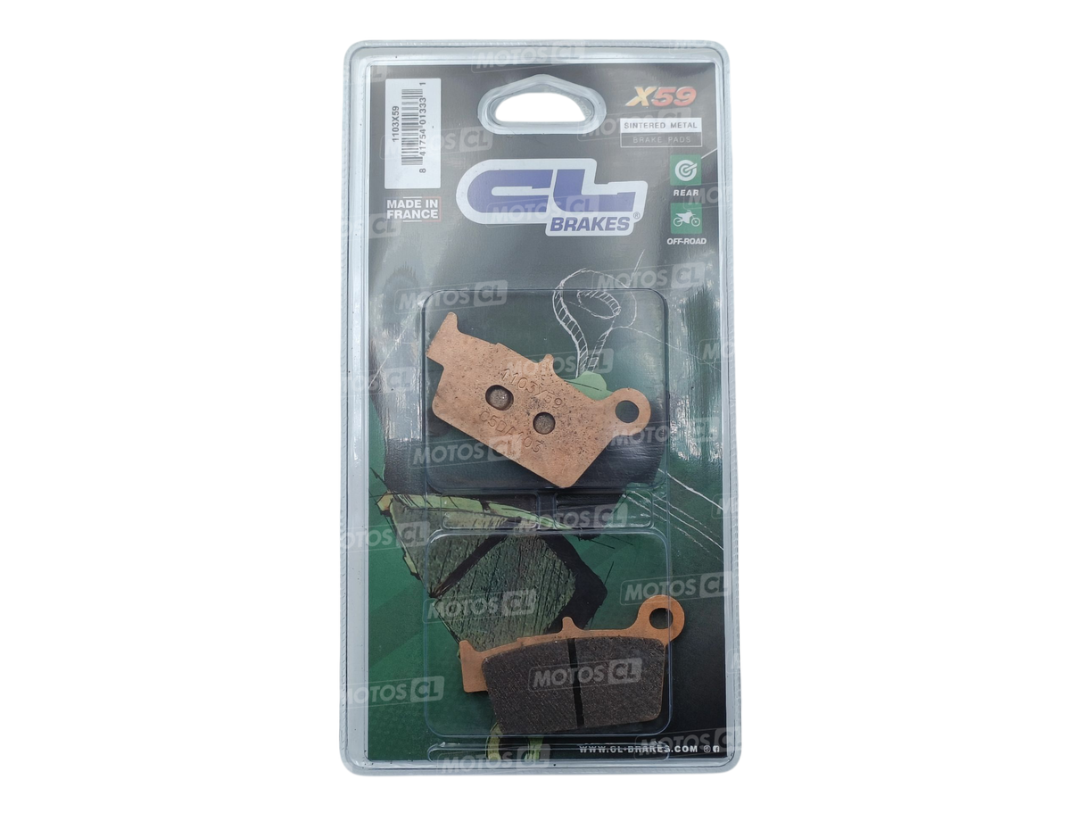 PLAQUETTES DE FREIN ARRIÈRE CL BRAKES MÉTAL FRITTÉ OFF ROAD APRILIA-BETA-FANTIC-GASGAS-KAWASAKI-SUZUKI-TM RACING / RC1103X59