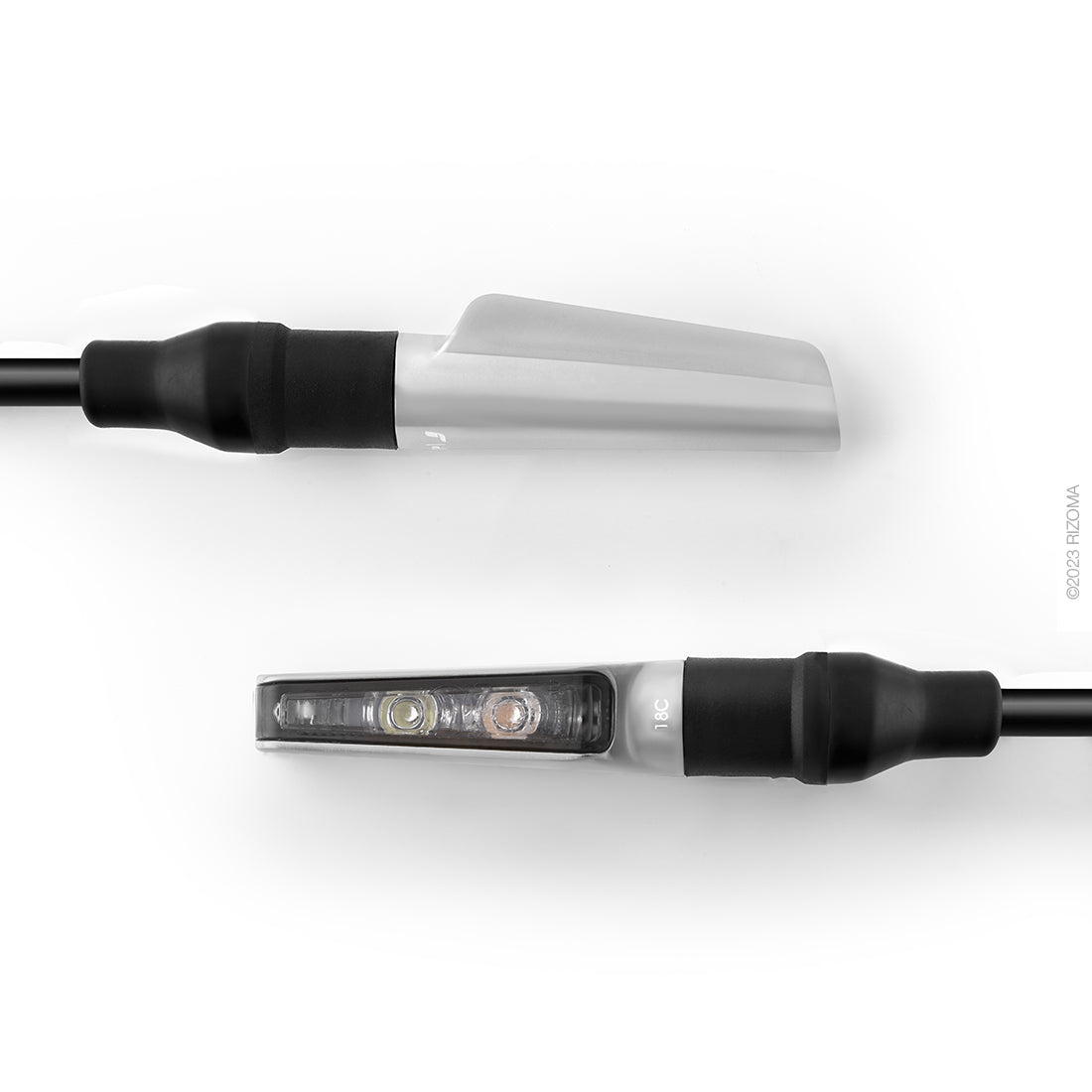 CLIGNOTANT RIZOMA CORSA LED HOMOLOGUÉ ANODISÉ GRIS ALU / RRFR110A