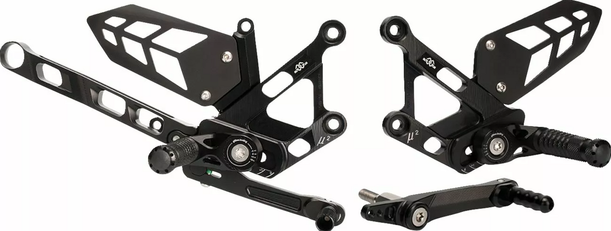 COMMANDES RECULÉES YAMAHA MT-10 2016 À 2021 ET MT-10 SP 2017 À 2020 GILLES TOOLING EN ALUMINIUM RÉGLABLES HOMOLOGUÉES / RGMUE2-Y02.B