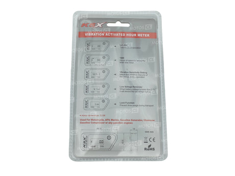 COMPTEUR D'HEURES MOTOS ET TOUT AUTRE MOTEUR À ESSENCE ÉTANCHE UNIVERSEL KSX / RKKSBSC6