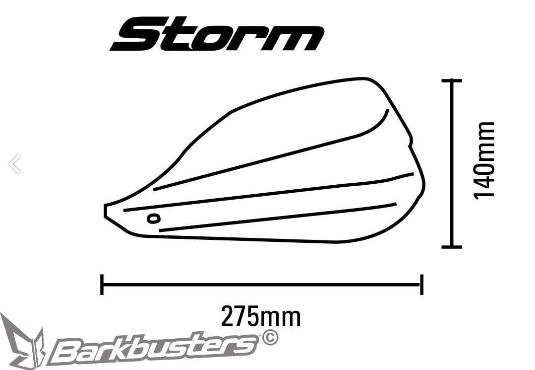 COQUES DE PROTÈGE-MAINS STORM BARKBUSTERS DISPONIBLE EN NOIR ET BLANC / STM-003-BK STM-003-WH