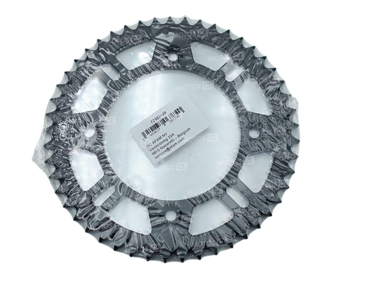 COURONNE AFAM ALU ANTI-BOUE 428 OFF ROAD 49 DENTS GASGAS TC85 -HUSQVARNA TC65-TC85 - KTM SX85-SX105 / RA72102+49