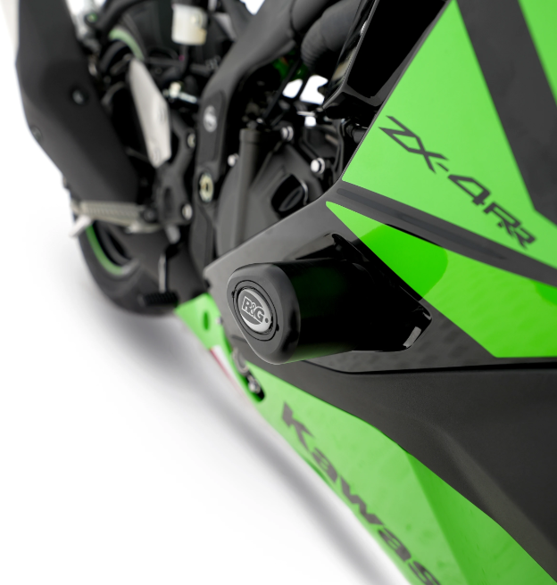 TAMPONS DE PROTECTION KAWASAKI ZX4R ET ZX4RR 2023 À 2025 AÉRO R&G RACING / RRCP0504BL