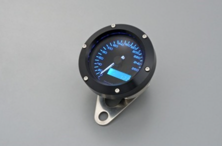 COMPTEUR DE VITESSE VÉLONA Ø60MM  A LED BLANC 200KMH CUVELAGE NOIR DAYTONA / 86863