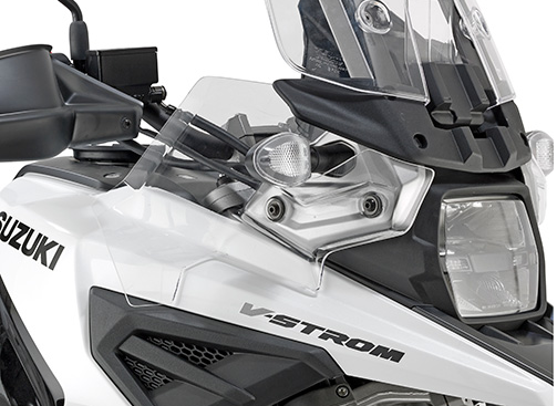 DÉFLECTEURS LATÉRAUX PROTÈGE-MAINS INCOLORE GIVI POUR SUZUKI V-STROM 1050-V-STROM 1050 XT-V-STROM 1050 SE 2020 À 2026 V-STROM 1050 DE 2023 À 2026 INCOLORE / RGDF3117