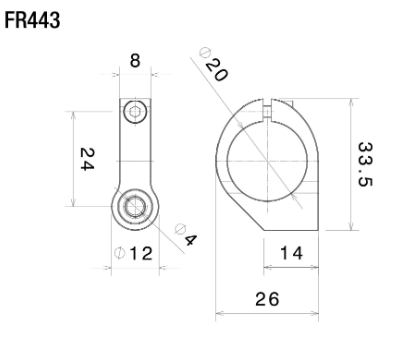 SUPPORTS CLIGNOTANTS RIZOMA LIGHT UNIT LED POUR RÉTROVISEUR / RRFR443B