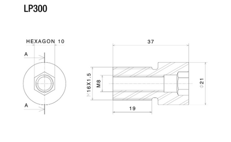 ADAPTATEUR RÉTRO OU PROGUARD RIZOMA YAMAHA / RRLP300B