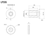 ADAPTATEUR RIZOMA RÉTRO OU PROGUARD YAMAHA ET MV AGUSTA/ RRLP335B