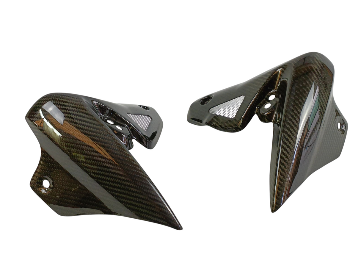 ÉCOPES DE RADIATEUR EN CARBONE BRILLANT TRIUMPH SPEED TRIPLE 1050 2005 À 2010 / RCCARSPEED1050-1