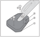 SEMELLE DE BÉQUILLE LATÉRALE GIVI POUR SUZUKI V-STROM 650 2004 A 2026 / RGES3101