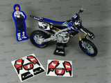 MINIATURE MOTOCROSS YAMAHA STAR RACING TEAM YZF450 N°3 ELI TOMAC 1/6ÈME / RN085-49713