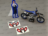 MINIATURE MOTOCROSS YAMAHA STAR RACING TEAM YZF450 N°3 ELI TOMAC 1/12ÈME / RN085-58323