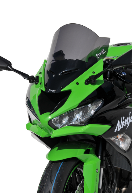 BULLE ERMAX AÉROMAX NOIR CLAIR POUR KAWASAKI ZX6R 2019 À 2021 DOUBLE COURBURE / RE0703S72-03
