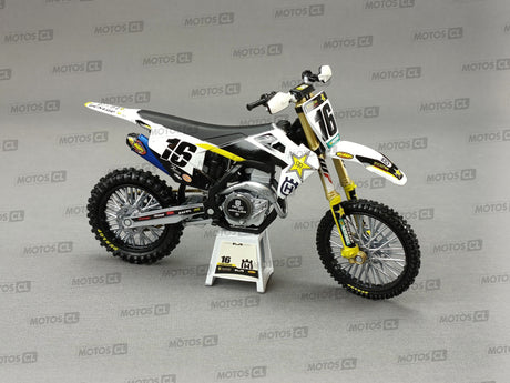 MINIATURE MOTOCROSS HUSQVARNA FC450 N°16 ZACH OSBORNE 1/12ÈME / RN085-58243