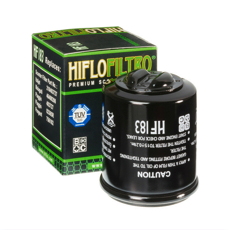 FILTRE À HUILE HIFLOFILTRO HF183 ITALJET-MALAGUTI-PEUGEOT-PIAGGIO / RHHF183