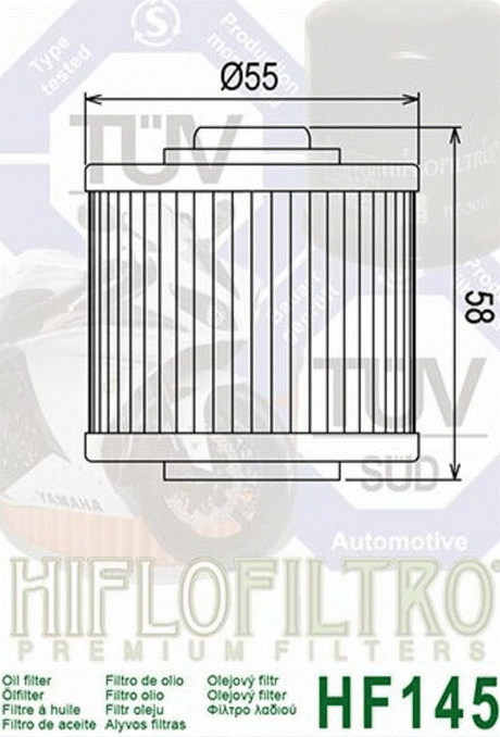 FILTRE À HUILE HIFLOFILTRO HF145 YAMAHA / RHHF145