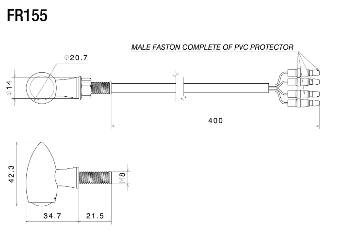 CLIGNOTANT RIZOMA LED CLUB NOIR / RRFR150B