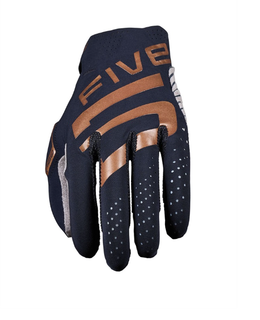 GANTS FIVE MOTOCROSS MXF RACE NOUVELLE GÉNÉRATION NOIR ET OR DU 7/XS AU 13/3XL