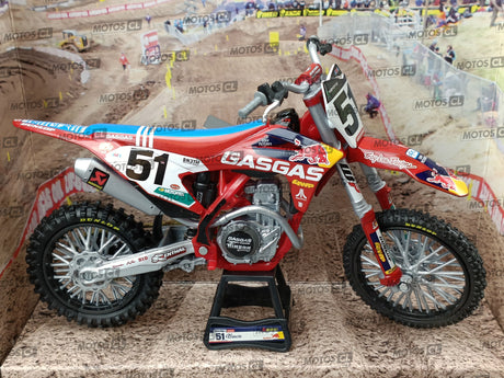 MINIATURE MOTOCROSS GASGAS MC450F N°51 JUSTIN BARCIA 1/12ÈME / RN085-58303