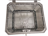 TOP CASE GIVI ALPINA 44 LITRES EN ALUMINIUM NATUREL AVEC SYSTÈME DE FERMETURE CRABLOCK ET PLATINE UNIVERSELLE MONOLOCK / RGALP44A