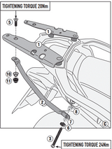 SUPPORT TOP CASE GIVI XL 750 TRANSALP 2023 À 2024 HONDA / RGSR1201