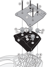 SUPPORT TOP CASE PIAGGIO MP3 350-400-500 2018 A 2021 GIVI / SR5613