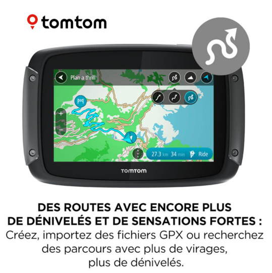 GPS MOTO ETANCHE TOMTOM RIDER 550PREMIUM / TT550PREMIUM