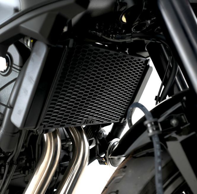 GRILLE PROTECTION DE RADIATEUR D'EAU HONDA CB500F 2019 À 2024-CB 500 HORNET 2024 À 2025-CBR500R 2013 À 2025 R&G RACING / RRRAD0358PROBK