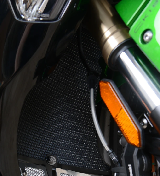 GRILLE PROTECTION DE RADIATEUR D'EAU NINJA 1000 H2 SX 2018 À 2025 ET Z H2 2020 À 2025 R&G RACING PRO / RRRAD0231BK