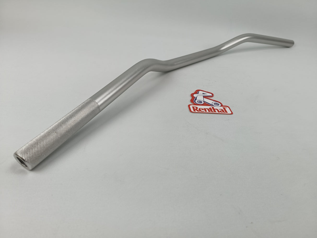 GUIDON RENTHAL 749 ROAD WIDE DIAMÈTRE 22MM ALUMINIUM ANODISÉ LOGO GRIS / 749-02-SI