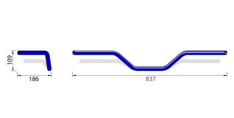 GUIDON PRO FLAT TRACK Ø22MM ACIER CHROMÉ HOMOLOGUÉ HIGHSIDER / RH1140736