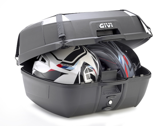 TOP CASE GIVI MONOLOCK 45LITRES AVEC PLATINE+DOSSERET+FILET+TAPIS INTERNE / B45+