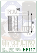 FILTRE À HUILE HIFLOFILTRO HF117 HONDA / RHHF117