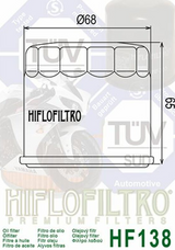 FILTRE À HUILE HIFLOFILTRO HF138 APRILIA-KAWASAKI-KYMKO-SUZUKI / RHHF138