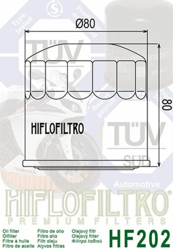 FILTRE À HUILE HIFLOFILTRO HF202 HONDA-KAWASAKI / RHHF202
