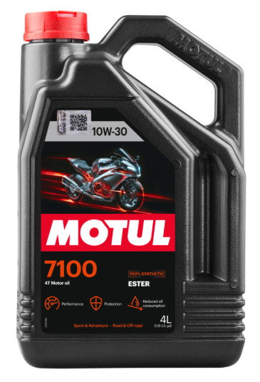 HUILE MOTUL 7100 4TPS 10W30 SPORT & ADVENTURE ROAD & OFF ROAD 100% SYNTHÈSE BIDON 4L / RM104090