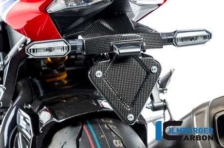 SUPPORT PLAQUE D'IMMATRICULATION CARBONE FINITION BRILLANT CBR1000RR-R ET CBR1000RR-R SP 2020 À 2024 HONDA ILMBERGER CARBON / RINHO017CBR2GK