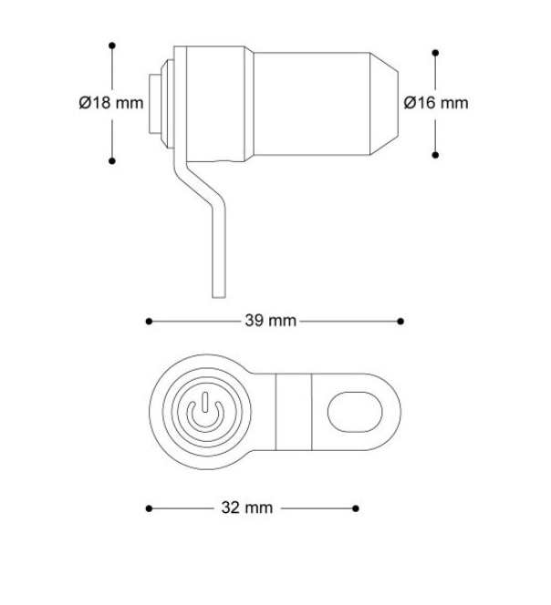 BOUTON ON-OFF EN ALUMINIUM ÉTANCHE UNIVERSEL BARRACUDA / RBN9002