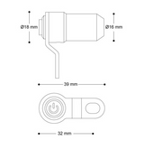 BOUTON ON-OFF EN ALUMINIUM ÉTANCHE UNIVERSEL BARRACUDA / RBN9002