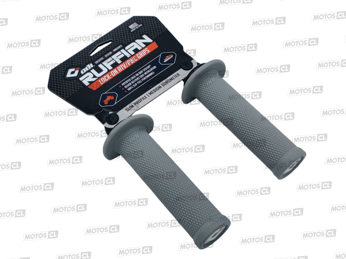 POIGNÉES ODI RUFFIAN 2.1 LOCK-ON DIAMETRE 22MM LONGUEUR 125MM GRISE POUR QUAD-JETSKI-VÉLO-TROTINETTE / ROJ33RFG-B